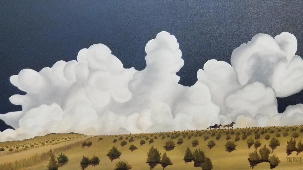 HORSES | 2019, oil on canvas | 24” x 48”