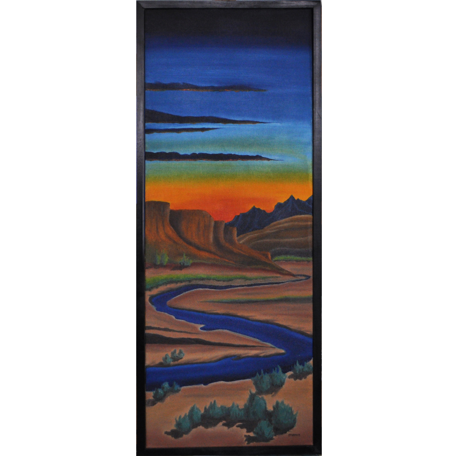 PEACEFUL DESERT |  2013, oil on canvas | both size: 15” x 50"  