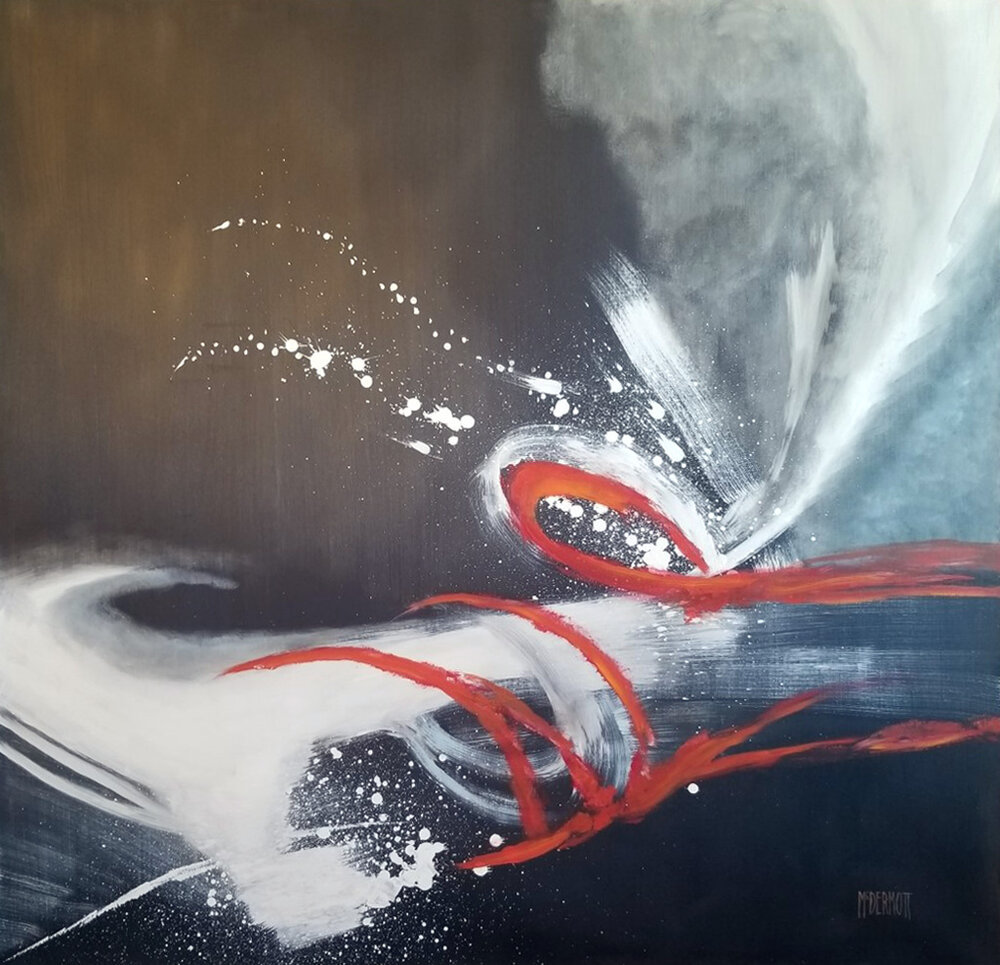 RED SPARK |  2020, oil on canvas | 40” x 40"  